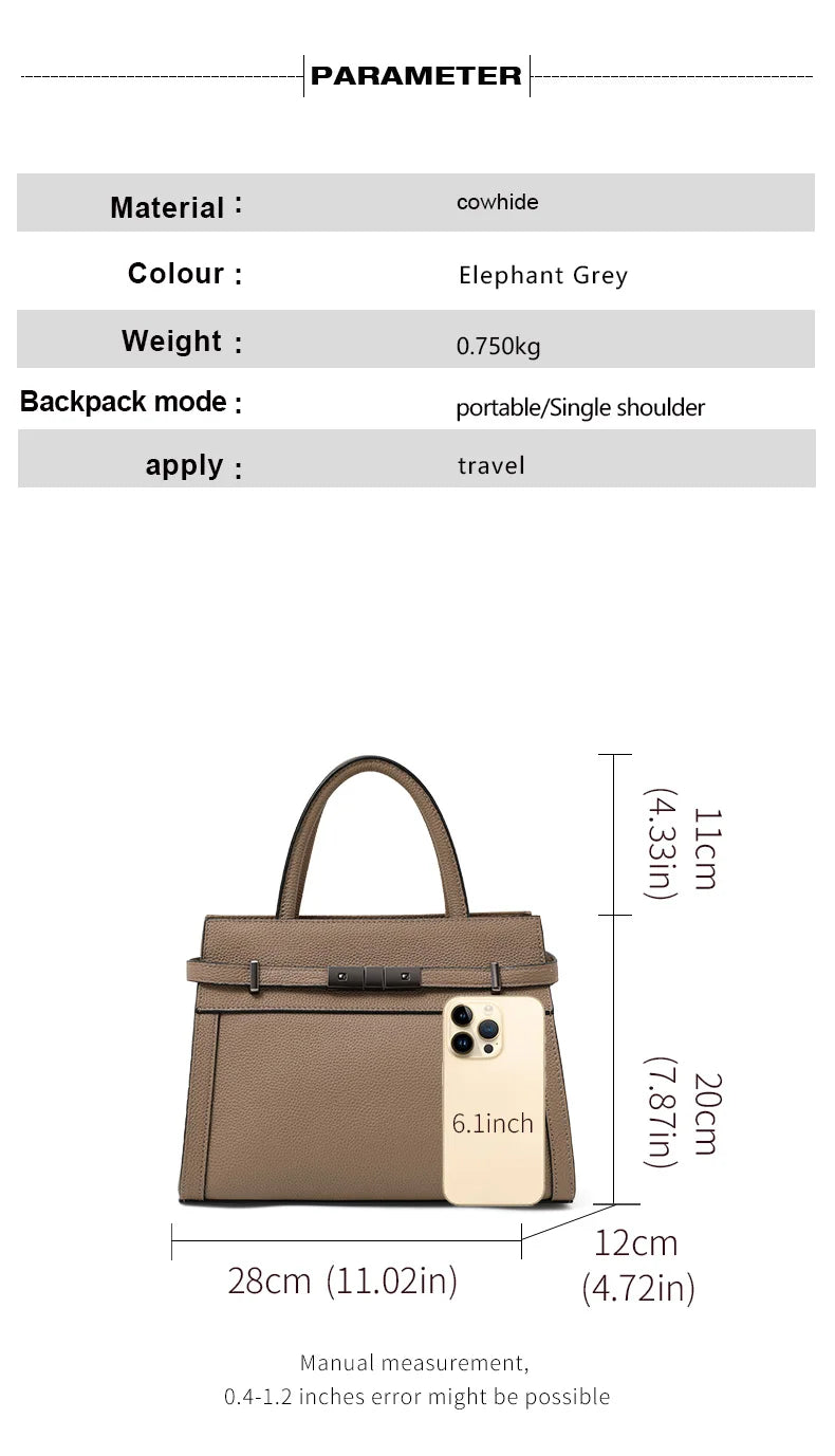 Sac en cuir de vache premium pour femme